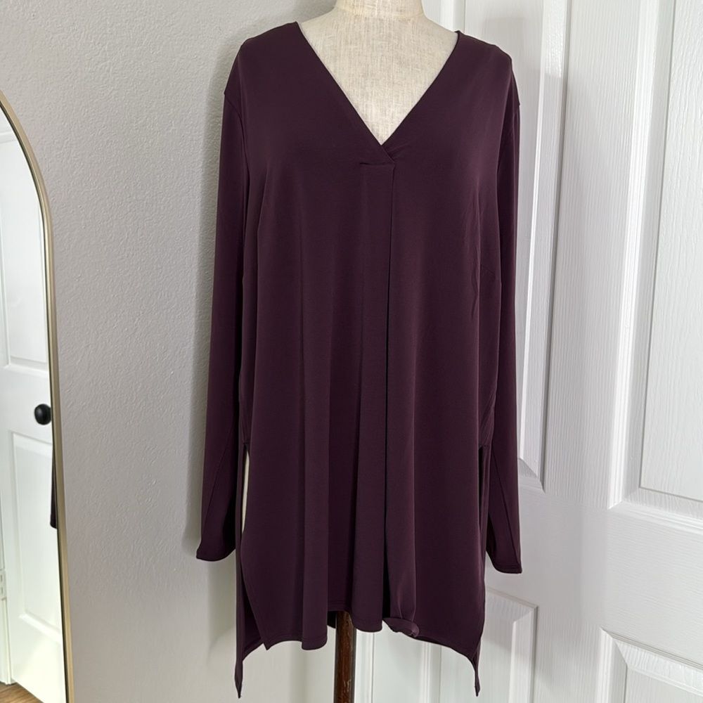 Universal standard eggplant Jersey blouse